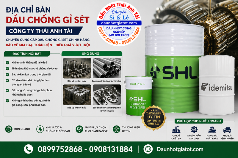 Địa chỉ bán dầu chống gỉ sét chính hãng